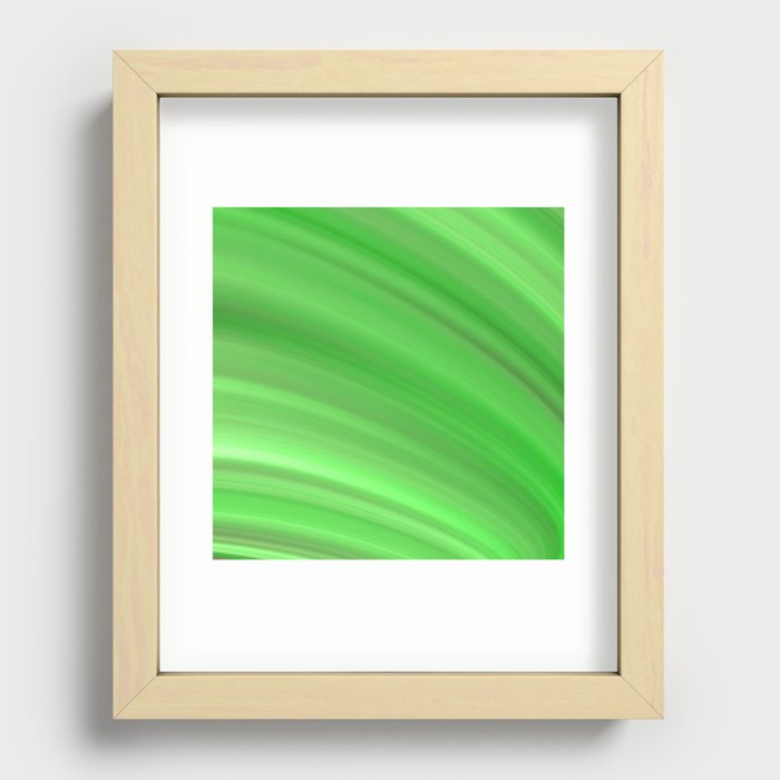 Shamrock Green Abstract Recessed Framed Print