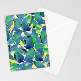 Caladium Bicolor leaves Pattern Art Print Stationery Cards