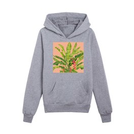 Birds of Paradise Heliconia Kids Pullover Hoodies