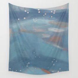 Abstract Blue Landscape, Wading Wall Tapestry