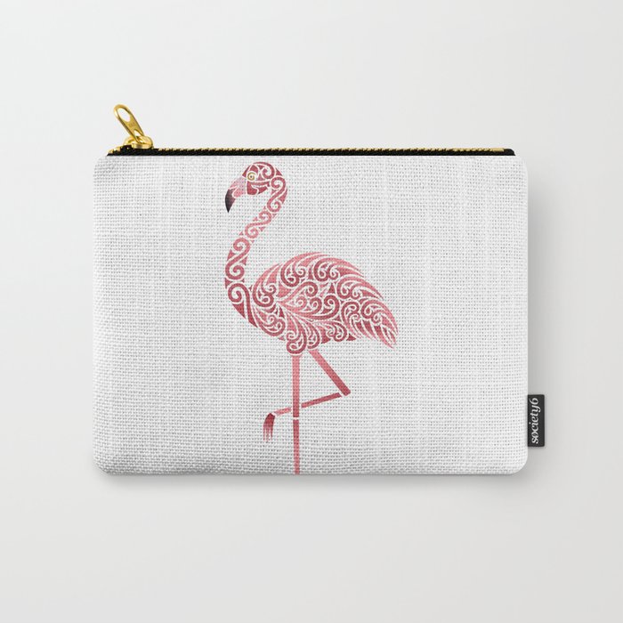 Funky Tribal Flamingo Carry-All Pouch