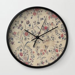 Antique Meandering Floral Vines Chintz Wall Clock