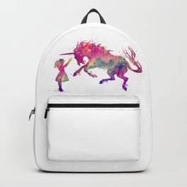 Girl and Unicorn Watercolor Silhouette Unicorn Gifts Fantasy Art Backpack | Kidsprints, Fairytaleanimal, Girlandunicorn, Unicornart, Unicornnursery, Watercolorprint, Kidsgift, Purpleunicorn, Unicorndecor, Unicorngifts 