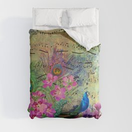 Feather Peacock 18 Comforter