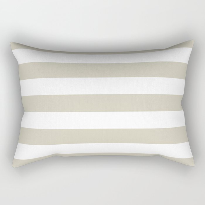 Beach Sand and White Stripes Rectangular Pillow