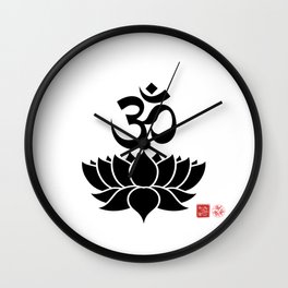 Om Lotus Wall Clock