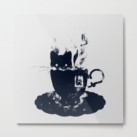 Having Tea With my Lovely Cat Metal Print