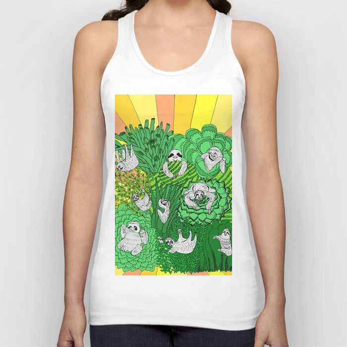 Sloths and Succulents Tank Top