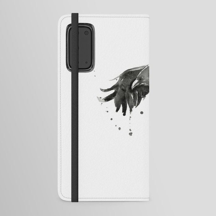 Raven Watercolor Android Wallet Case