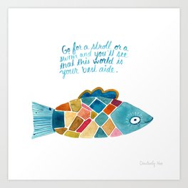 Best Aide Mosaic Fish Art Print