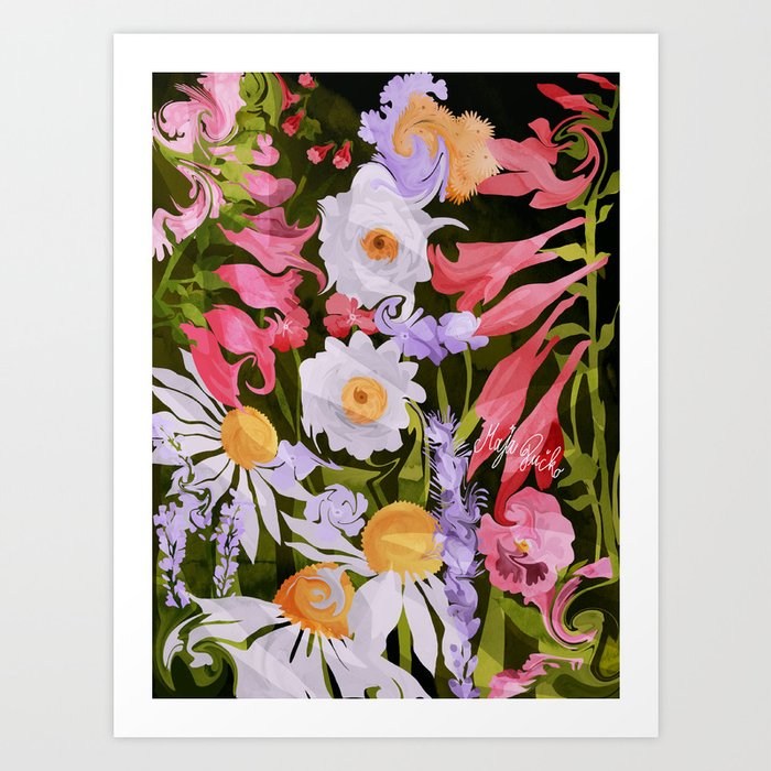 Fairy Flowers Art Print
