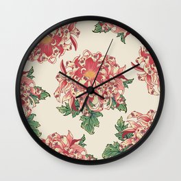 The Chrysanthemum of Pugs Wall Clock
