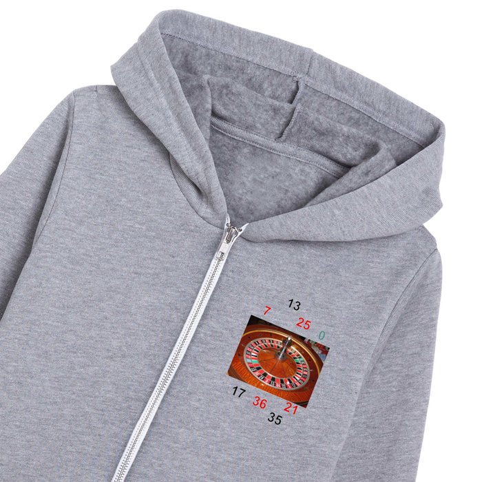 Roulette wheel casino gaming design Kids Zip Hoodie