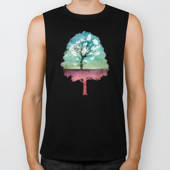 ATMOSPHERIC TREE | Pick me a cloud III Biker Tank