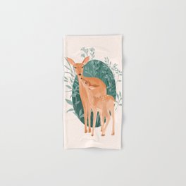 Mother Deer and Fawn Hand & Bath Towel