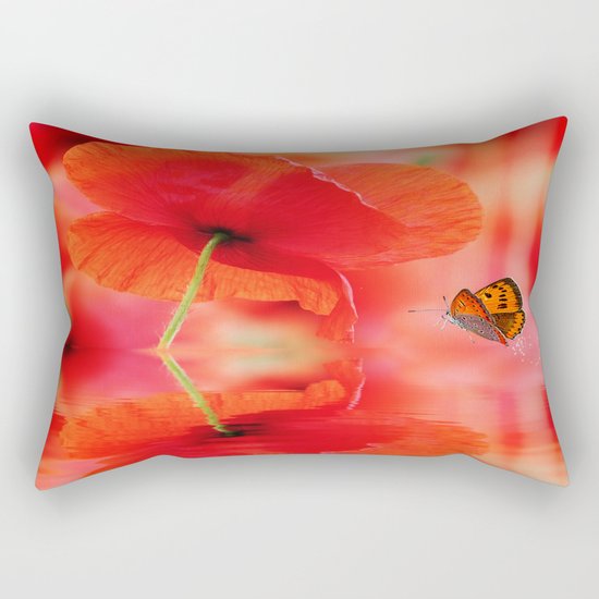 Summer Dream of Poppies Rectangular Pillow