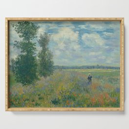 Claude Monet Poppy Fields near Argenteuil Serving Tray