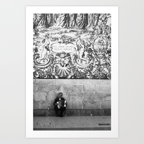 street musician Art Print