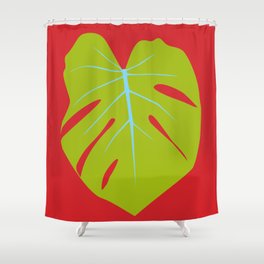 Tropical Leaf - Young Monstera Shower Curtain