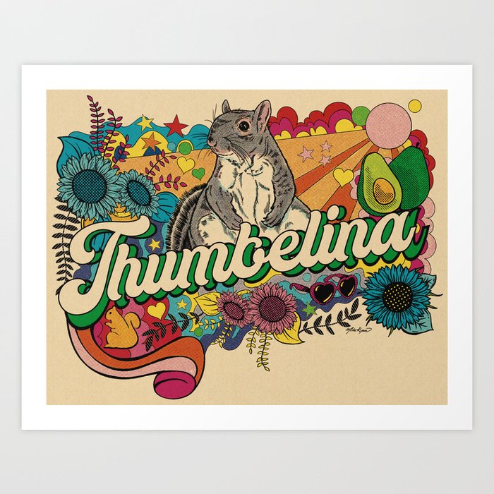 Little Thumbelina Girl: "Groovy Thumb" Art Print