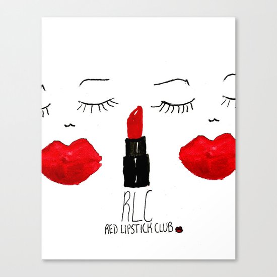 Red Lipstick Club Canvas Print