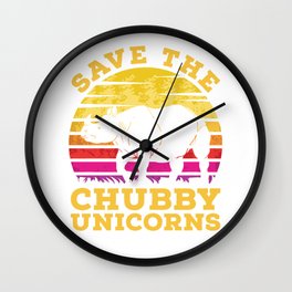 Rhino Chubby Unicorns Wall Clock