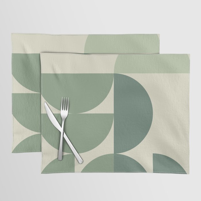 Mid Century Modern Geometric Shapes Placemat