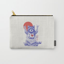 I Love Trash - Cute Funny Metal Raccoon Gift Carry-All Pouch