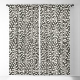 Nested Diamonds in Charcoal Blackout Curtain