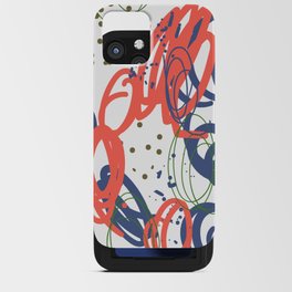 Modern Doodle Abstract Pattern iPhone Card Case