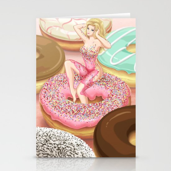 Donut Girl Stationery Cards