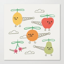 Fruits Helicopter Canvas Print