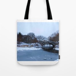 white Central Park Tote Bag