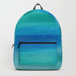 Ocean Series 1 Backpack | Water, Meditation, Reiki, Expressionism, Calming, 432528Hz, Ocean, Painting, Abstract, Acrylic 