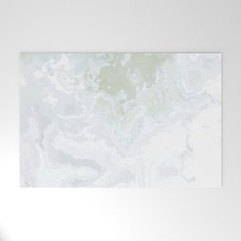 Light green cloudy Marble layout on solid sheet of wallpaper. Concept of home décor and interior designing Welcome Mat
