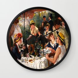 Pierre-Auguste RENOIR (French, 1841-1919) - Title: The Luncheon of the Boating Party - Date: 1880-1881 - Style: Impressionism - Period: Rejection of Impressionism - Media: Oil on canvas - Digitally Enhanced Version (2000dpi) - Wall Clock