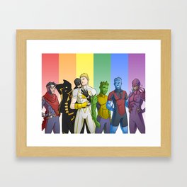 Superhero Pride (Male) Framed Art Print