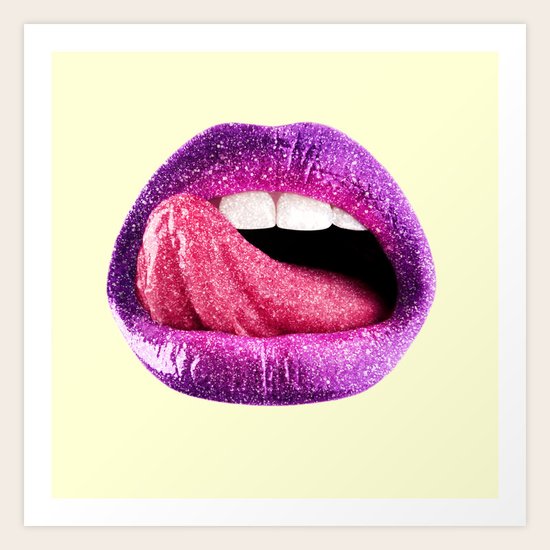 GLITTER KISS Art Print