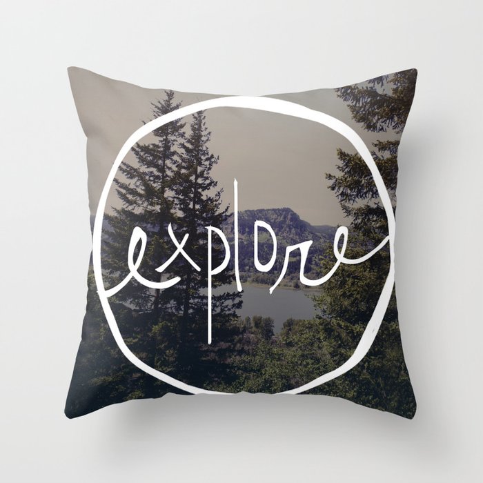 Explore Oregon Throw Pillow