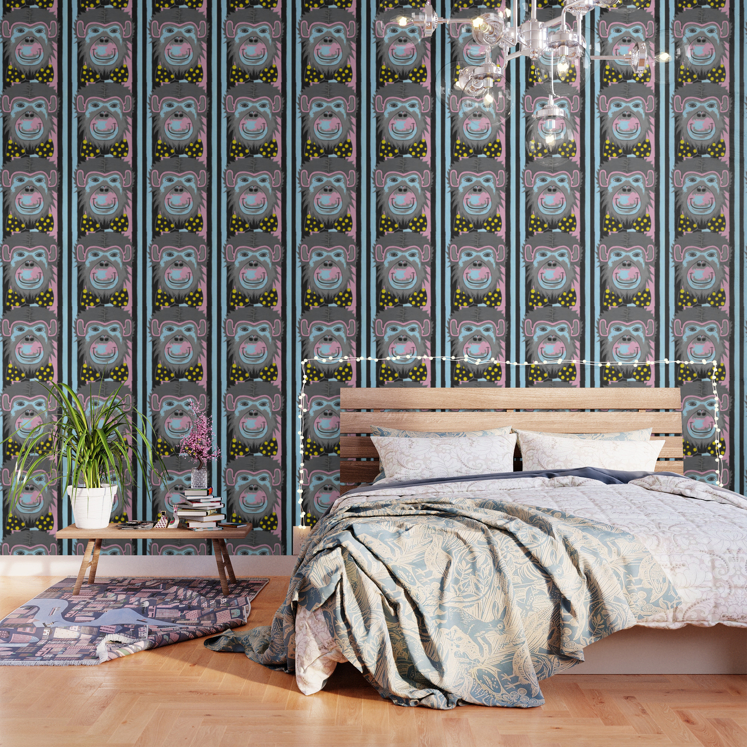 Chimp Off The Old Block Wallpaper By Kathleensartoris Society6