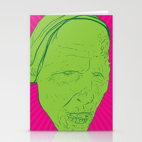 Neon Zombie Stationery Cards