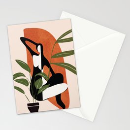 Abstract Female Figure 20 Stationery Card