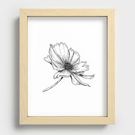 Cosmo - Floral Line Drawing Recessed Framed Print
