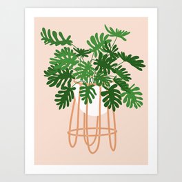 Vase no. 26 with Tropical Plant Art Print