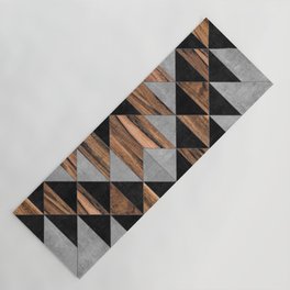 Urban Tribal Pattern No.10 - Aztec - Concrete and Wood Yoga Mat
