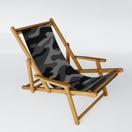 Camouflage Pattern Black Sling Chair