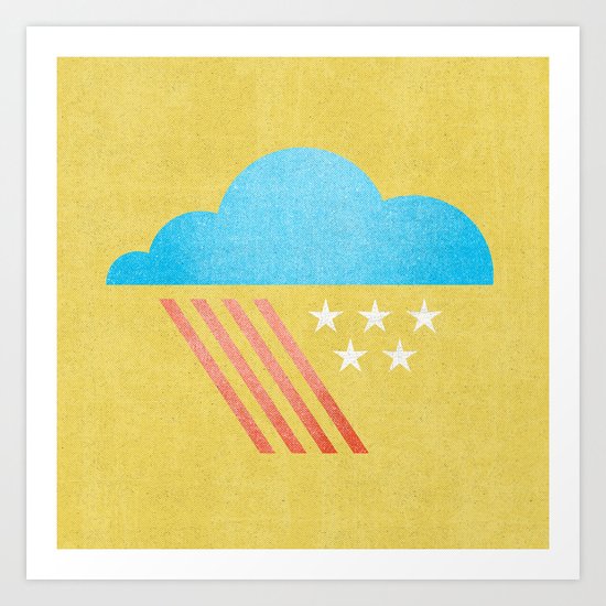 Patriotic Weather. Art Print