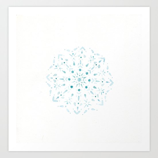 Watercolour Mandala Art Print