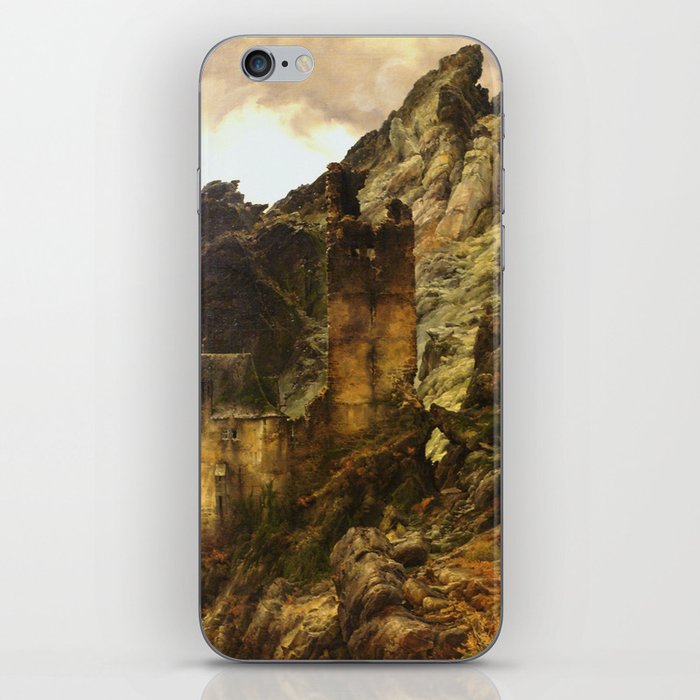 Rocky landscape Gorge with ruins - Carl Friedrich Lessing  iPhone Skin