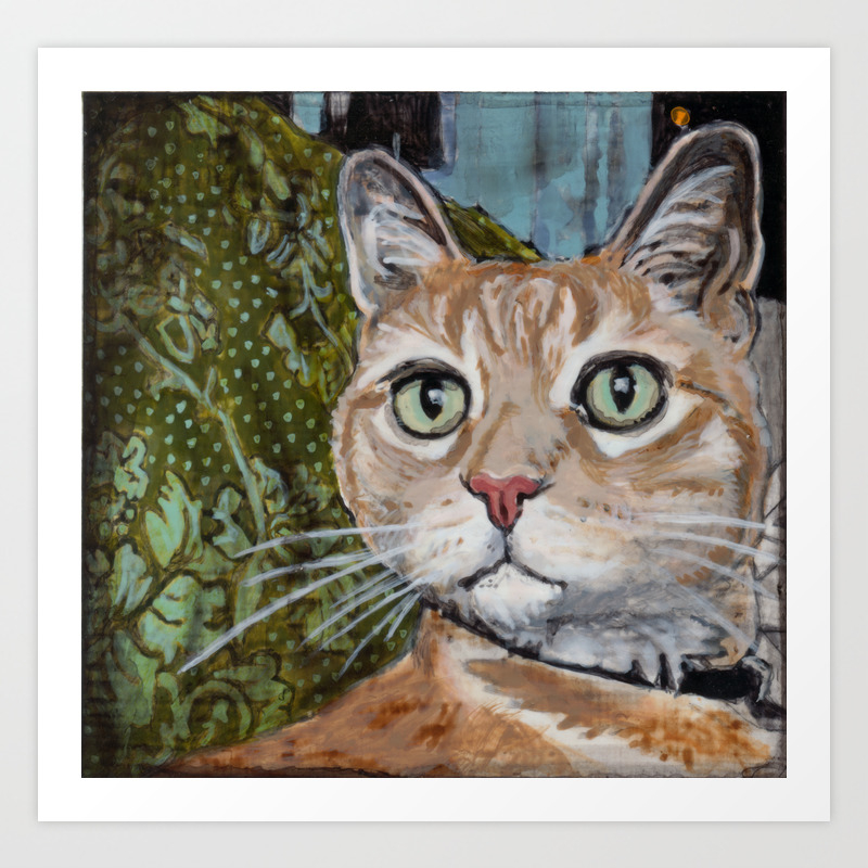 Handsome Orange Tabby Cat Art Print By Minorsaint Society6